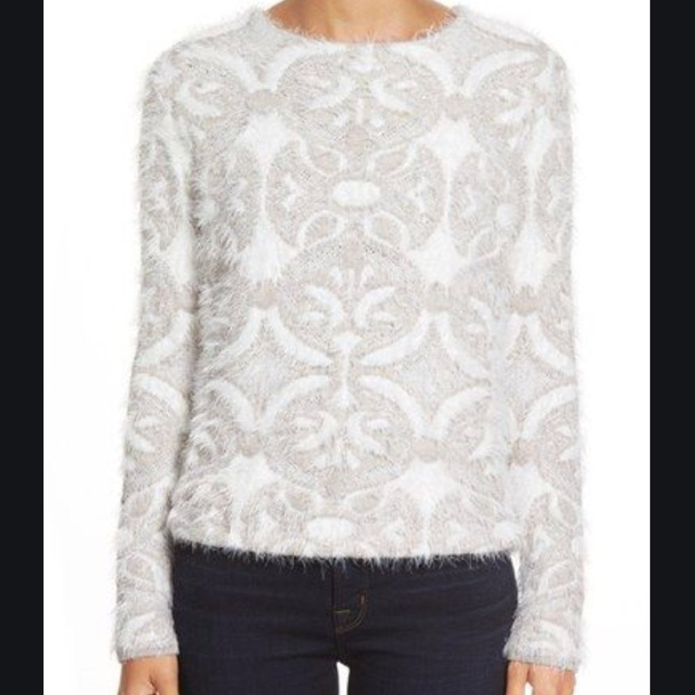 Nic+Zoe feather fuzzy sweater - Picture 1 of 4